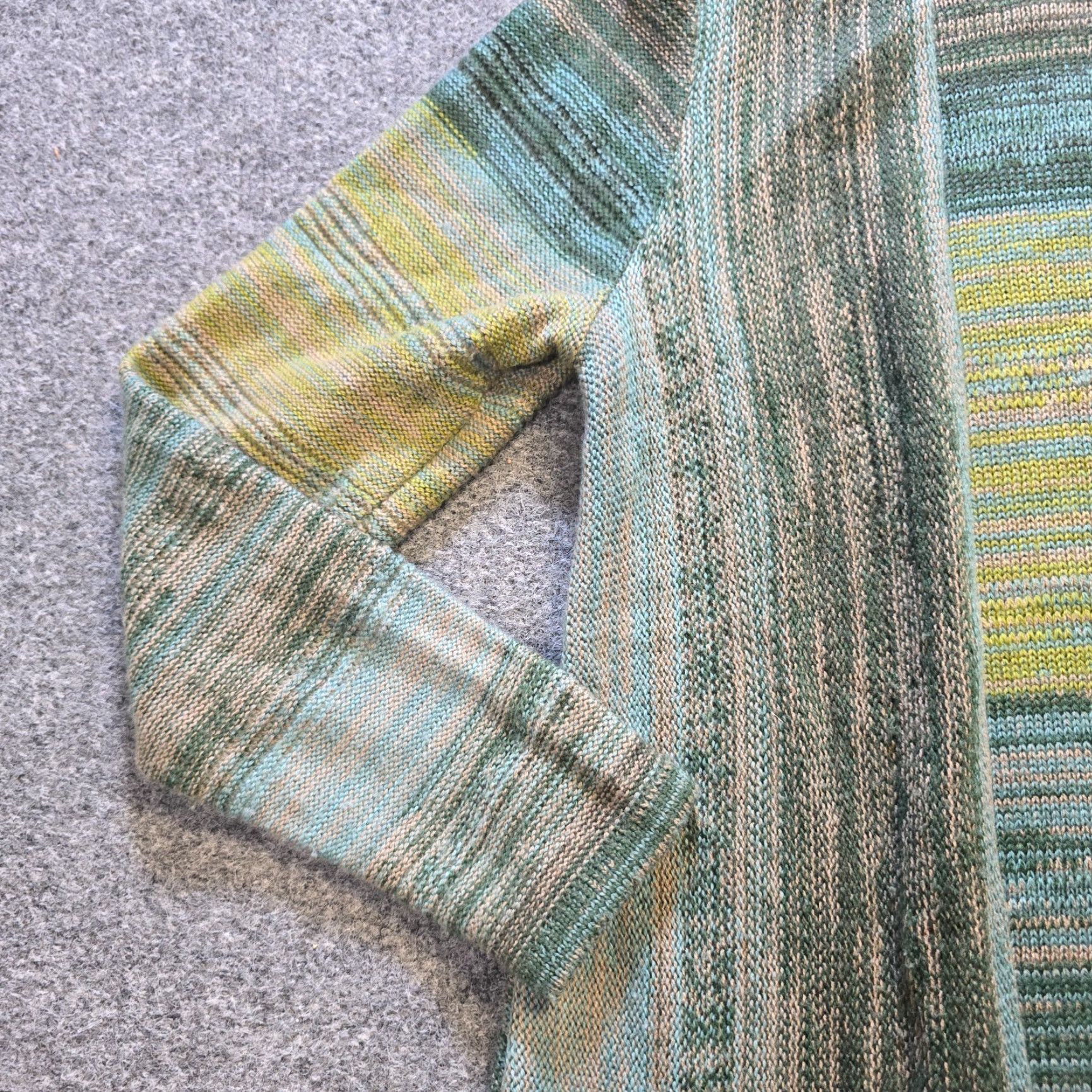 J. Jill J. Jill Sweater Cardigan Womens Size S Green Striped Open Pockets Capsule Style Regular Knit Sleeve Long Size S / US 4 / IT 40 - 3 Thumbnail