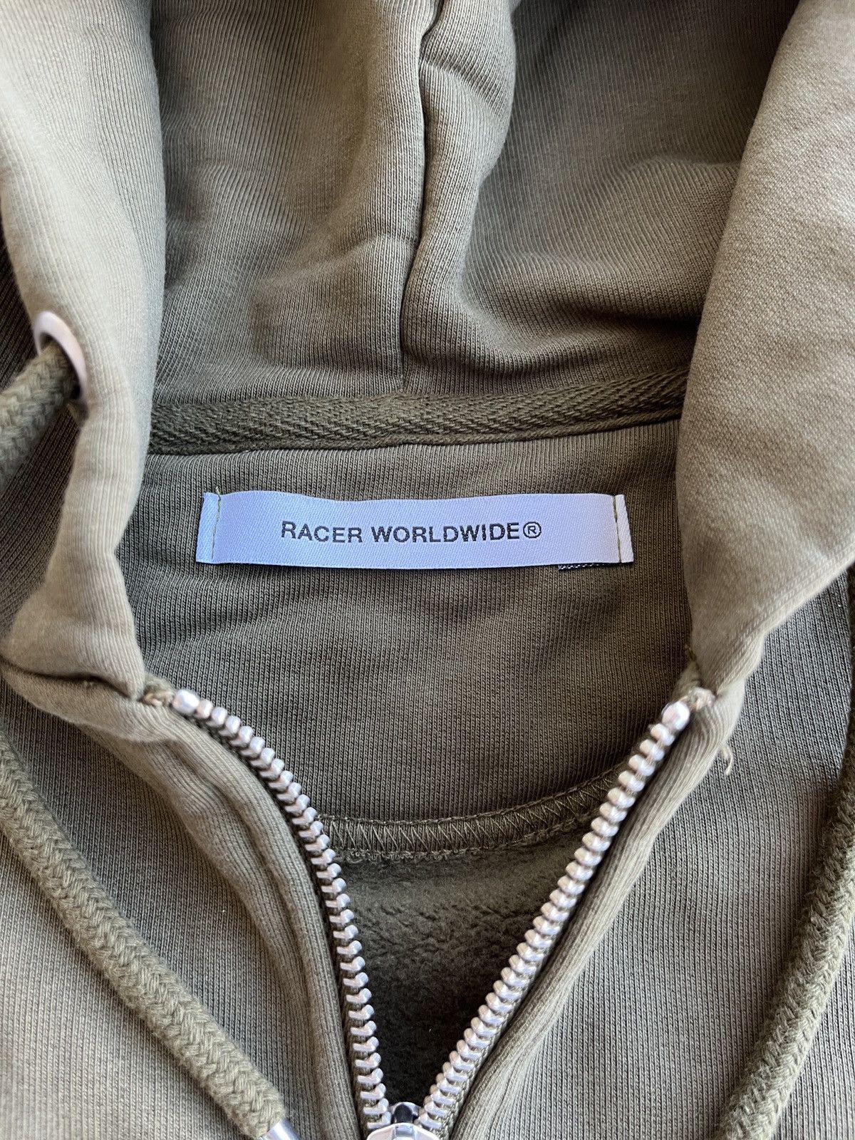 Racer Worldwide Racer Worldwide Army Green Logo Hoodie (unisex) Size US L / EU 52-54 / 3 - 6 Thumbnail