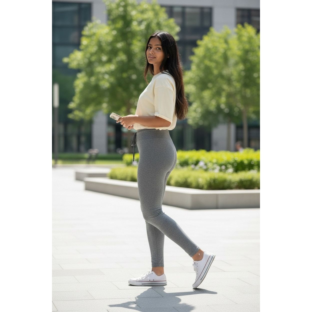 The Unbranded Brand Lab Joy Women’s 7/8 Length High Rise Leggings Sz Medium Gray Size 30" / US 8 / IT 44 - 2 Thumbnail