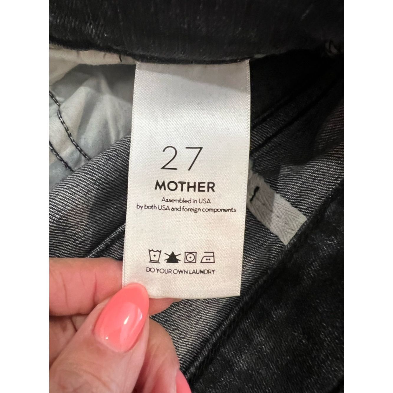 MOTHER MOTHER The Hustler Ankle Fray Jeans Nightowl Gray High Rise Size 27" / US 4 / IT 40 - 7 Thumbnail
