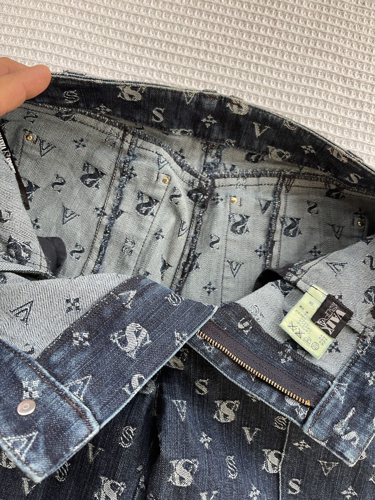 If Six Was Nine Last Drop🔥Very Rare🔥Designer Japan VALENZA Monogram Jeans Size 28" / US 6 / IT 42 - 9 Thumbnail