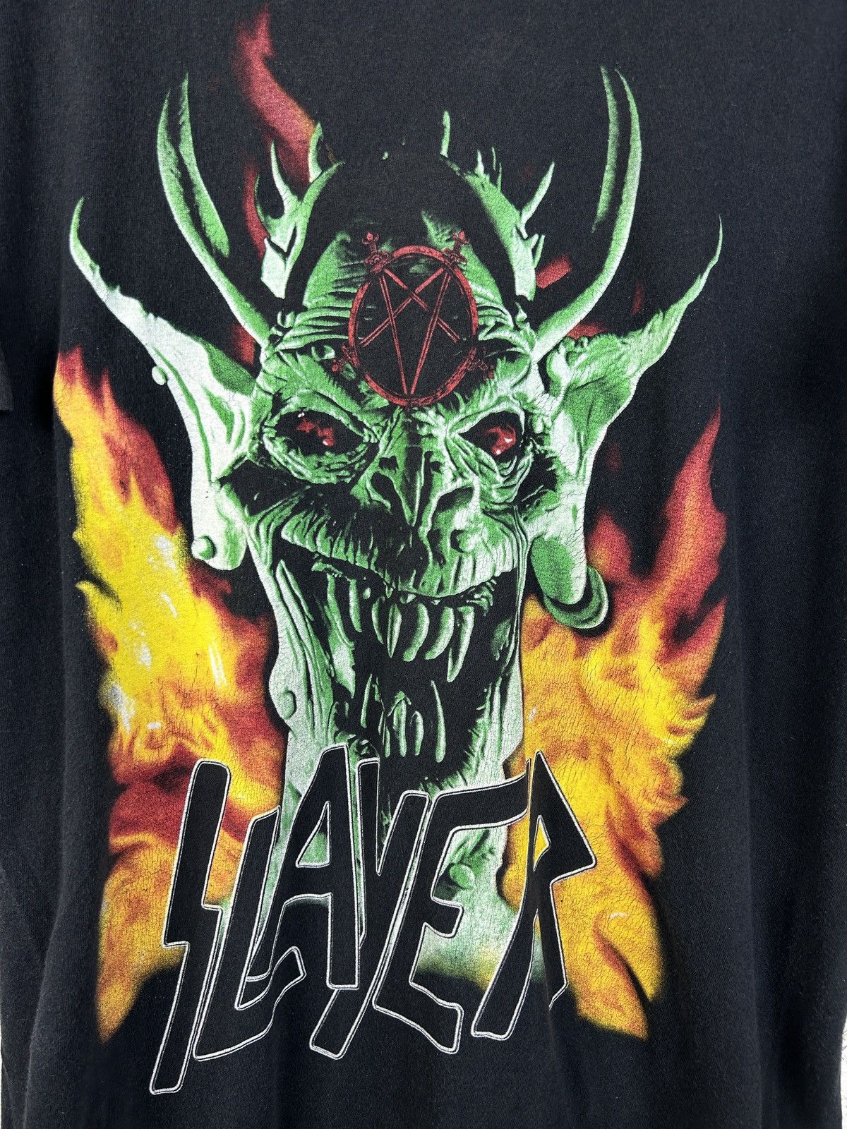 Band Tees 90s Vintage Slayer Root Of All Evil Single Stitch T-Shirt Size US L / EU 52-54 / 3 - 2 Thumbnail