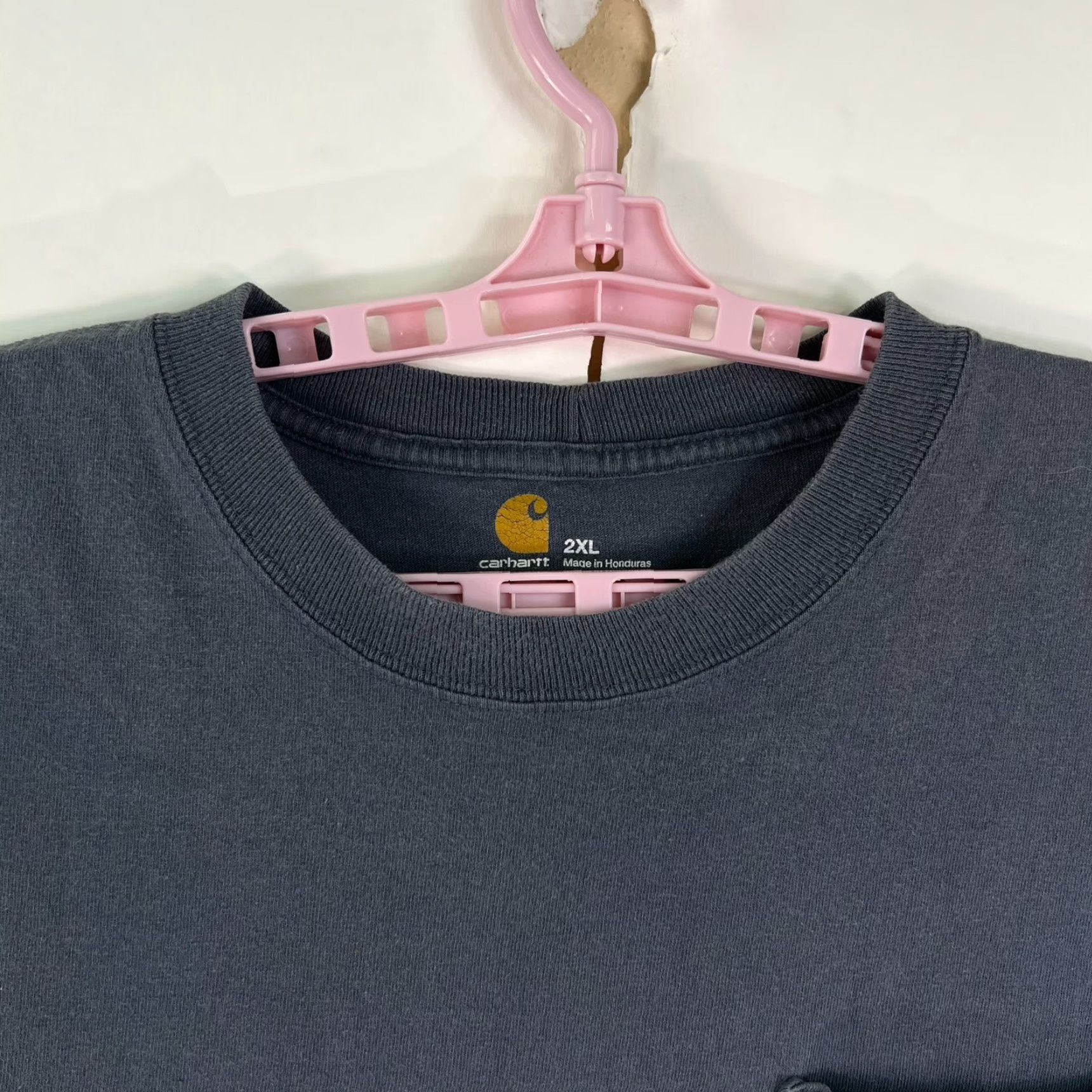 Carhartt VINTAGE Carhartt Original Fit K87 Pocket T Shirt Mens 2XL Gray Size US XXL / EU 58 / 5 - 3 Thumbnail