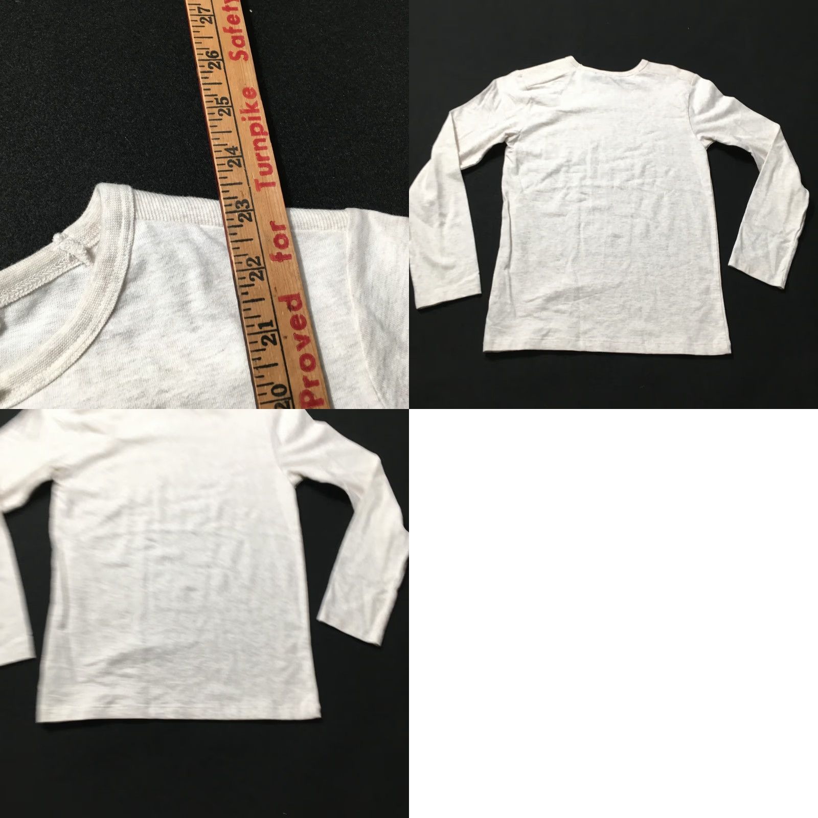 Vintage VINTAGE Pumpkin Patch pocket Shirt 11 unisex Adults Long Sleeve Crew Neck Cotton 100% Cream blend pockets Size L / US 10 / IT 46 - 8 Thumbnail