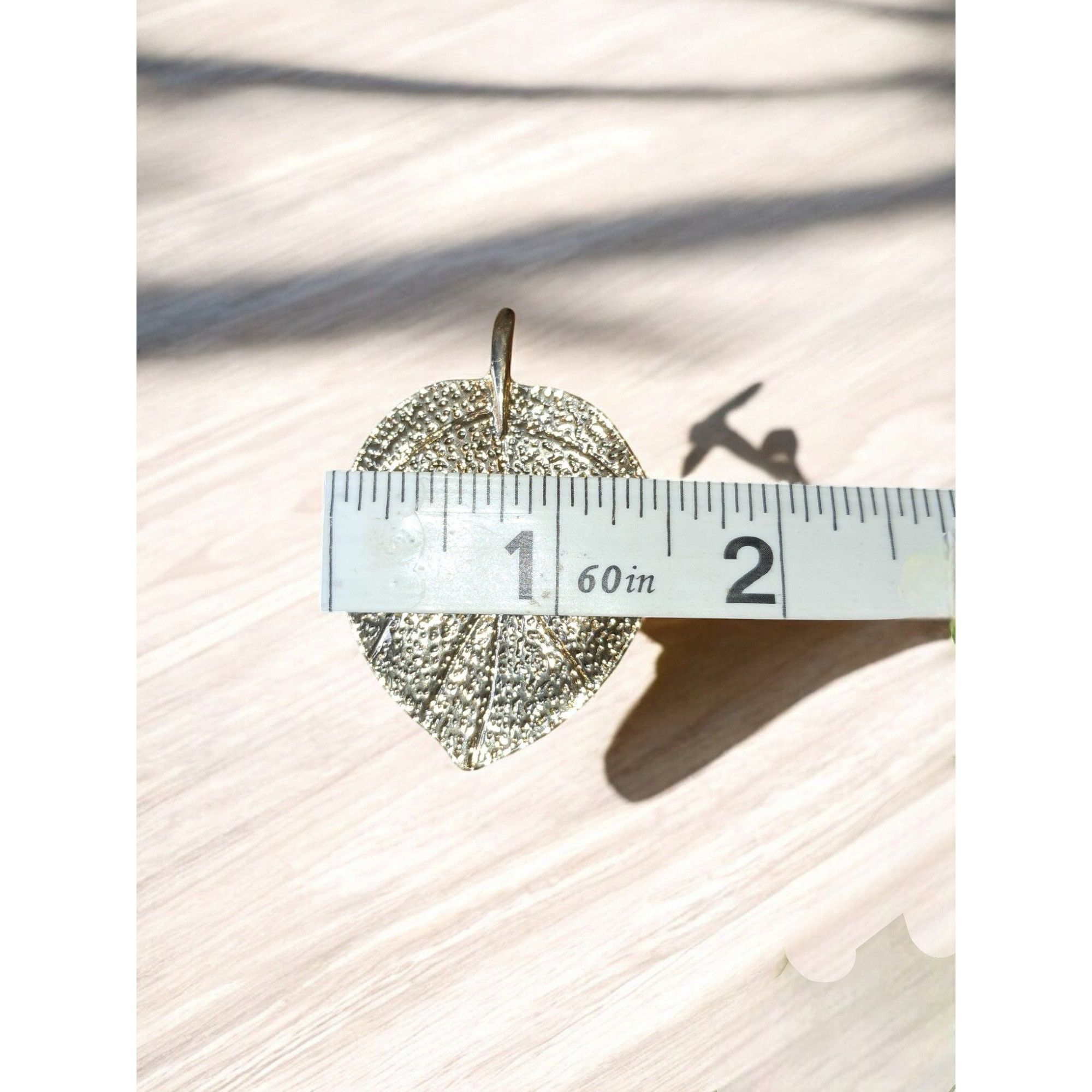 Other Vintage 1970's Silver Electroplated Leaf Peadant Size ONE SIZE - 3 Thumbnail
