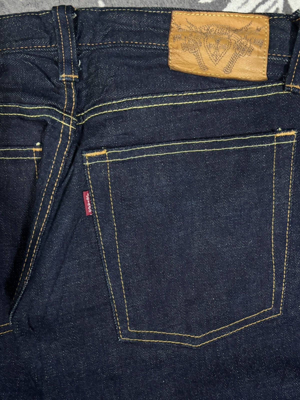 Tornado Mart Vintage Japanese Brand Jelado 15oz Raw Indigo Flare Jeans Size US 30 / EU 46 - 10 Thumbnail