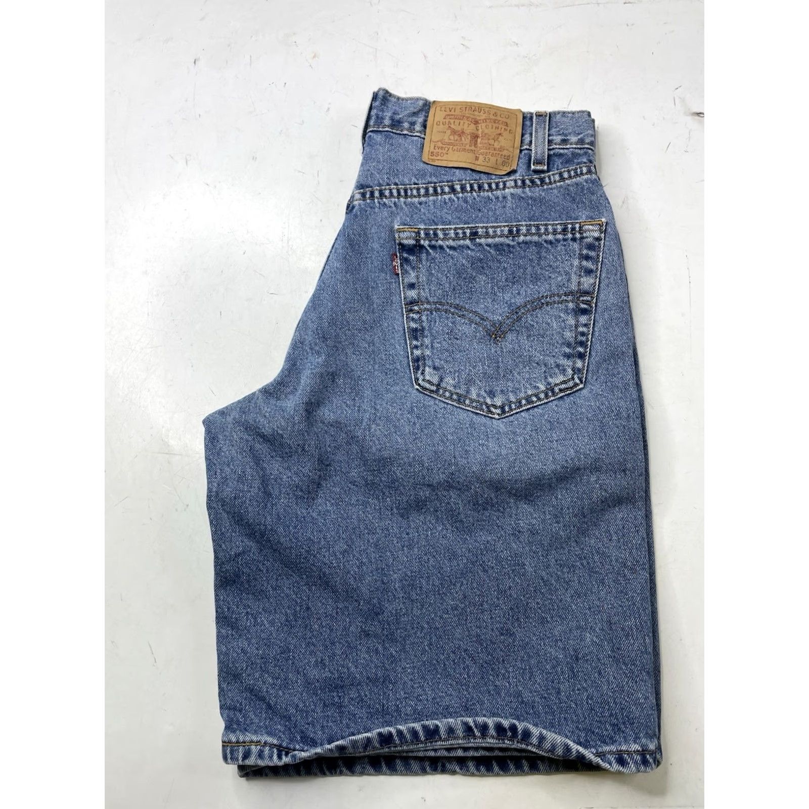Levi's VINTAGE Levi's 550 Denim Shorts Mens 33 Blue Relaxed Fit Jorts Y2K Baggy Size US 33 - 7 Thumbnail