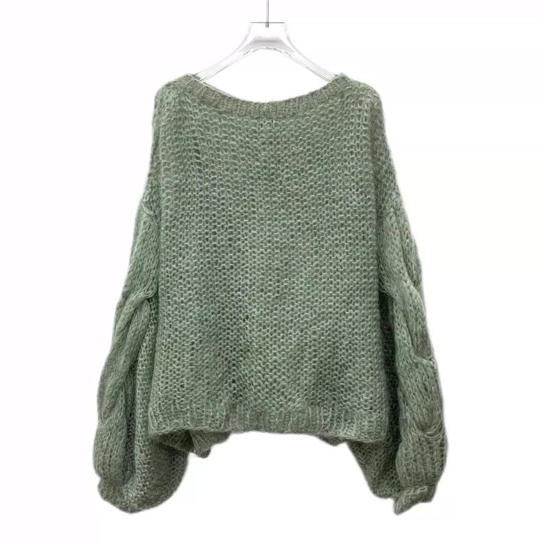 Loewe Loewe Green logo cashmere round neck long sleeve knitted s Size L / US 10 / IT 46 - 2 Thumbnail