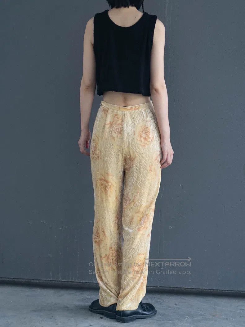 Kenzo Kenzo Yellow ombre floral velvet pants Size 25" / US 0 / IT 36 - 4 Thumbnail