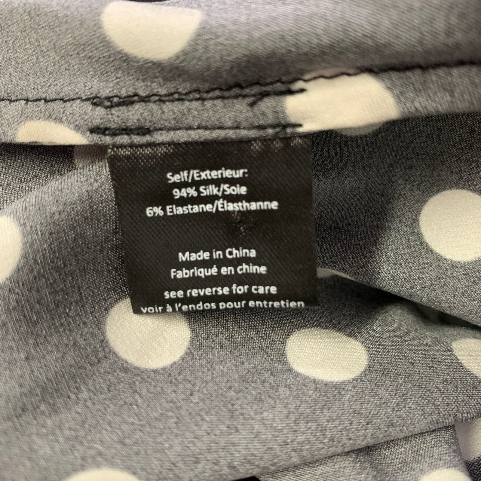 CAROLINE CONSTAS Size S Black White Silk Blend Polka Dot Bell Sleeves Dress Size S / US 4 / IT 40 - 8 Thumbnail