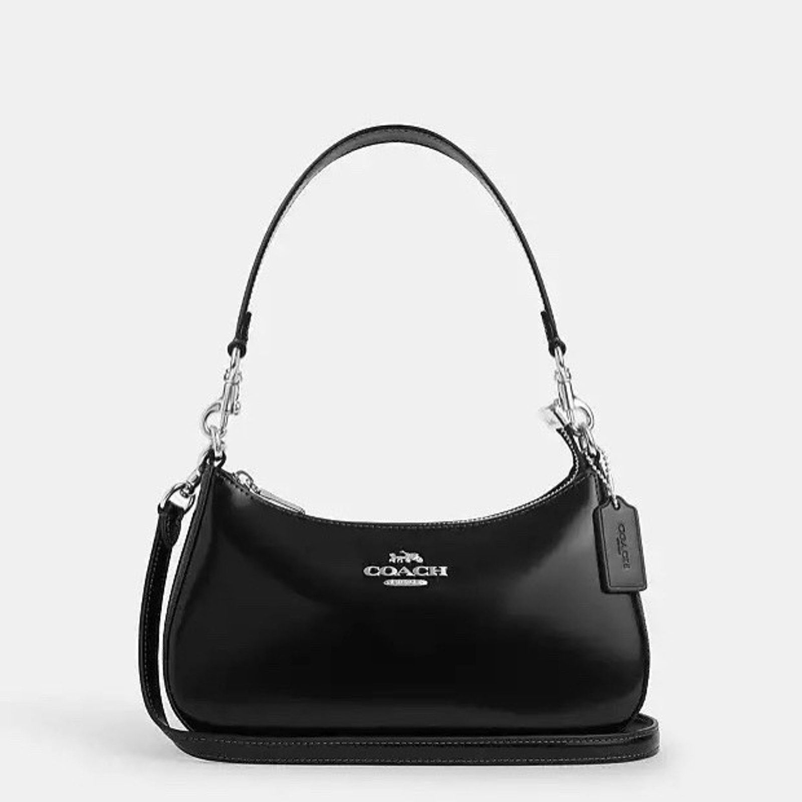 Coach NWT Coach Teri Shoulder Bag Crossbody Leather Black CV938 Size ONE SIZE - 7 Thumbnail