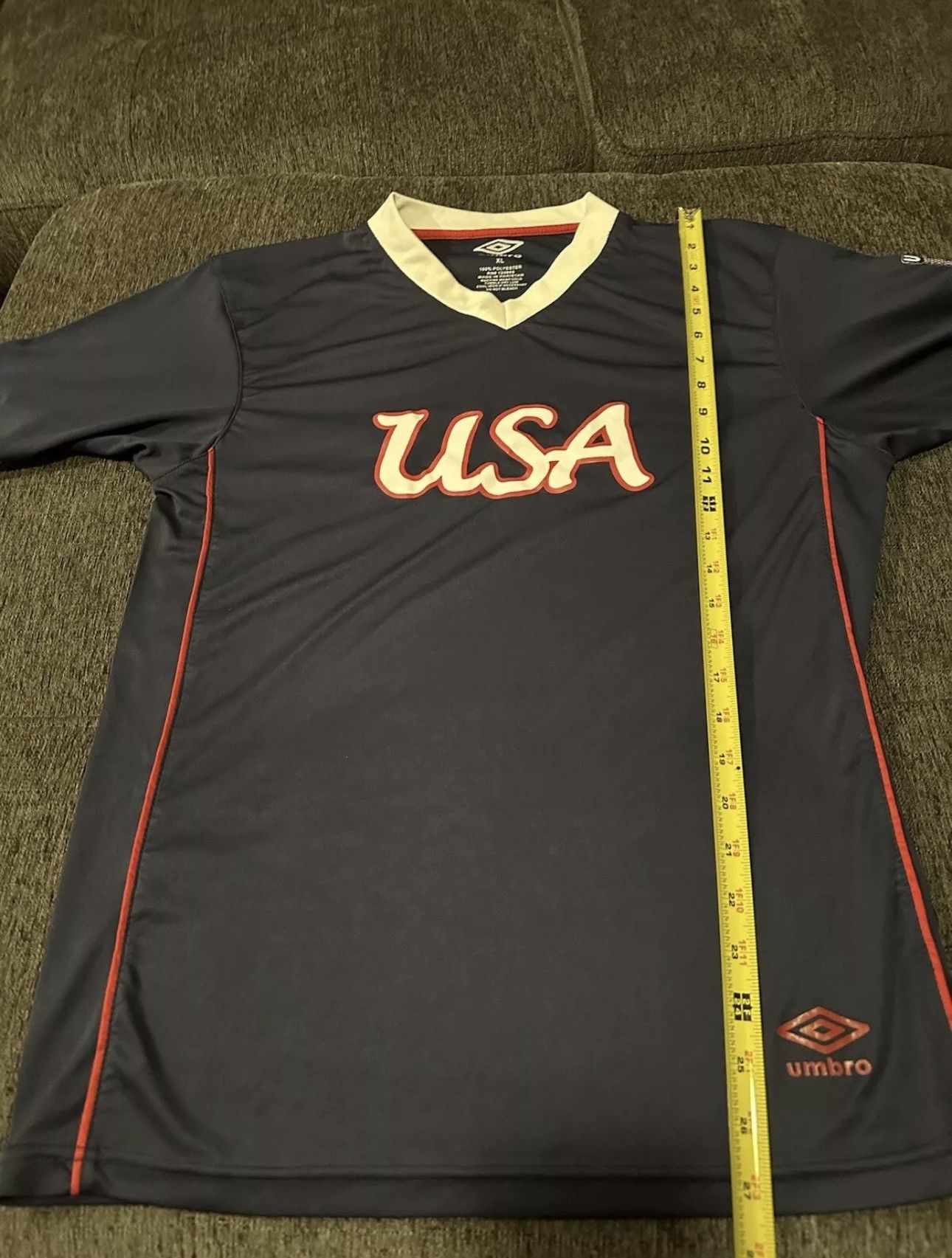 Umbro × Vintage Vintage 90s USA Navy Blue Shirt/Jersey Size US XL / EU 56 / 4 - 6 Thumbnail