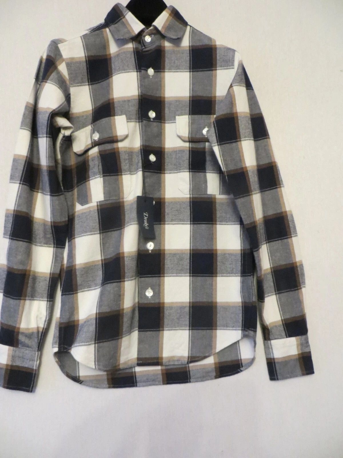 Drake's CHECKED LONG SLEEVE SHIRT Size US XS / EU 42 / 0 - 1 Thumbnail
