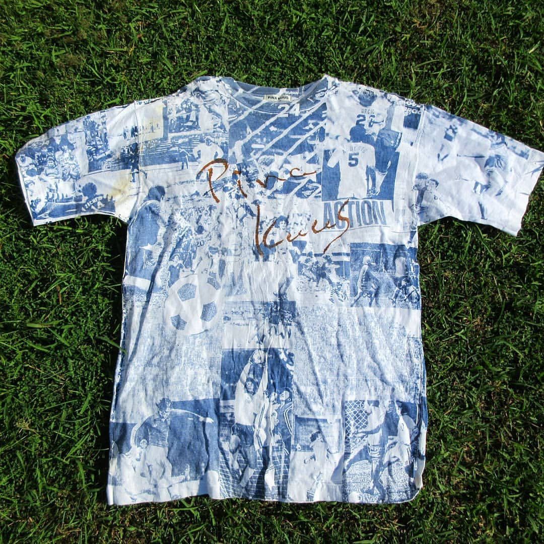 Vintage Fully Pattern Football Printed Pina Cuus tshirt tee