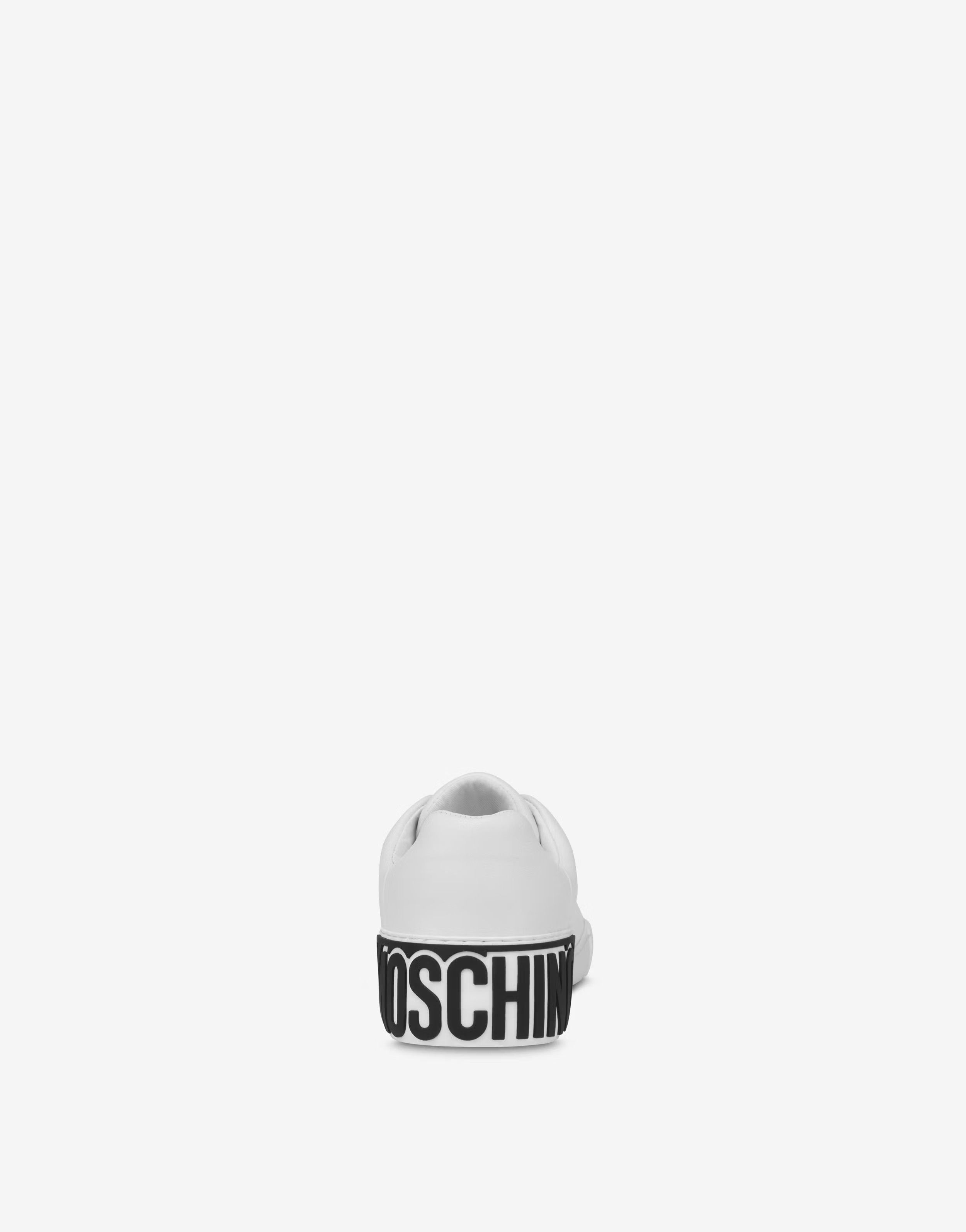 Moschino o1s22i1n0824 Leather Low-Top Sneakers in White Size US 10 / IT 40 - 3 Thumbnail