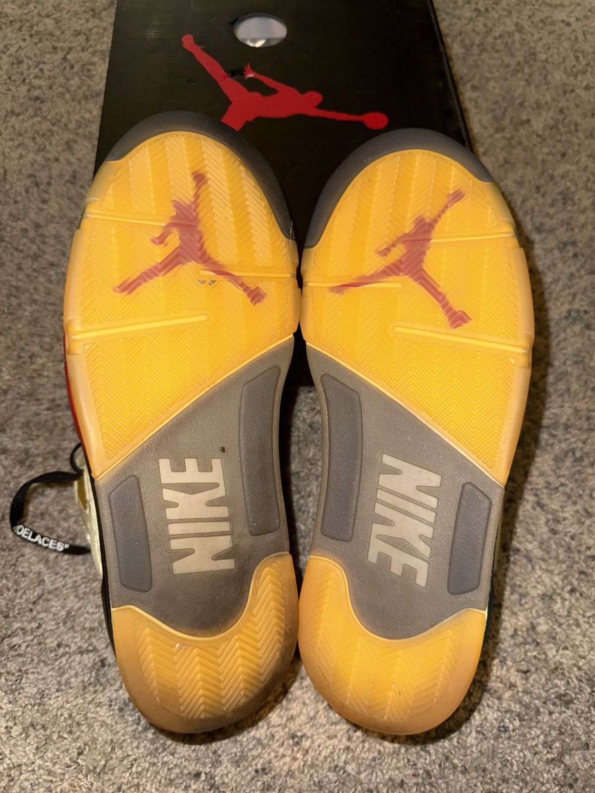 Jordan Brand × Off-White OFF WHITE JORDAN 5 SAIL Size US 12.5 / EU 45-46 - 5 Thumbnail
