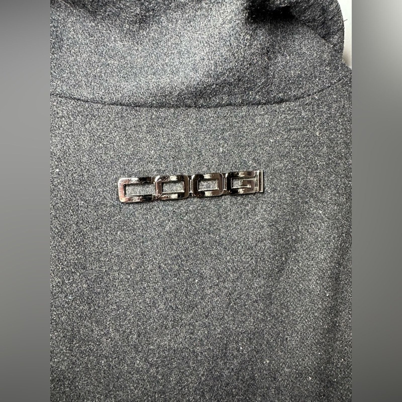 Coogi Vintage Coogi Dark Gray Wool Blend Coat Jacket- Men’s Sz L Size US L / EU 52-54 / 3 - 3 Thumbnail