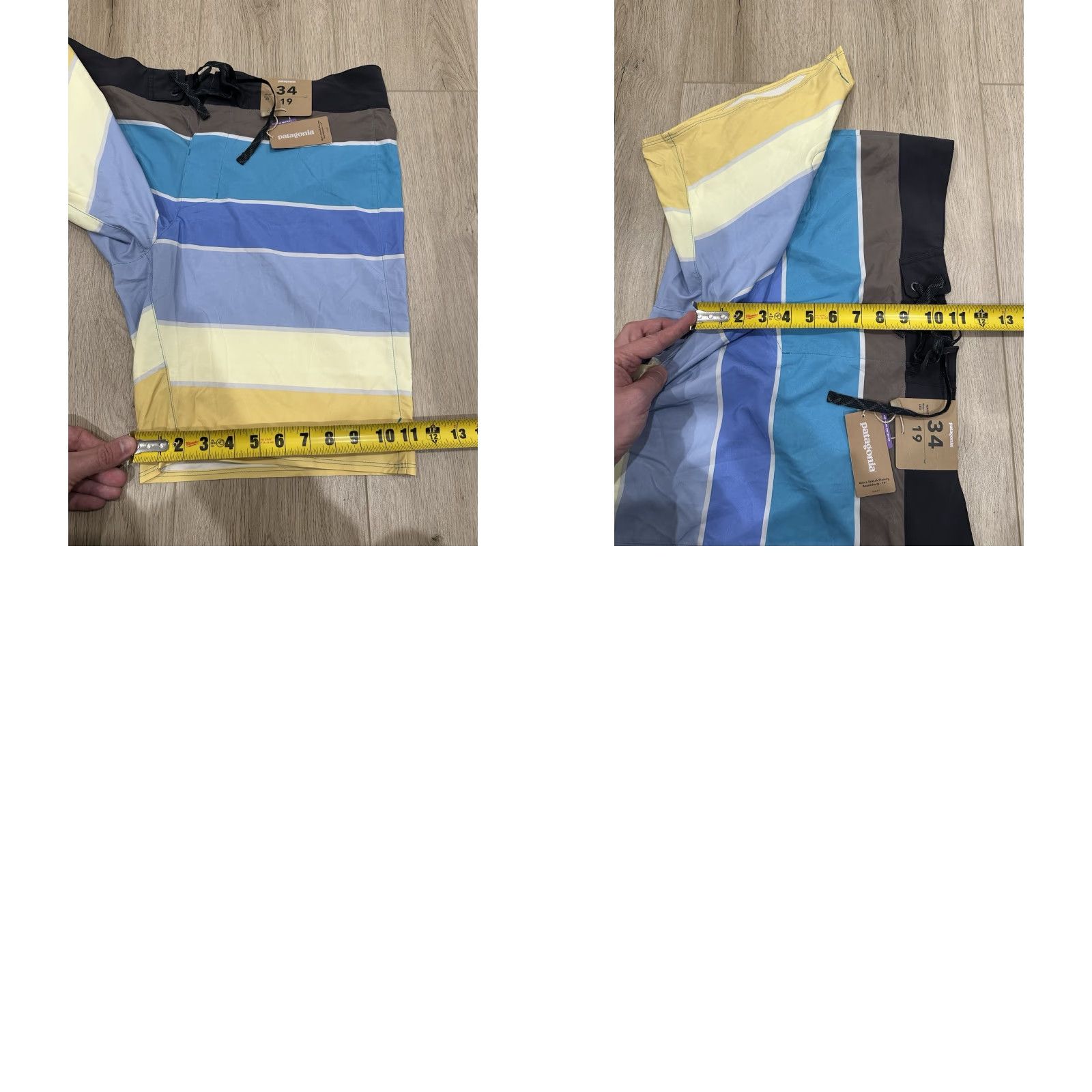 Patagonia NWT Patagonia Swim Shorts Giant Stripe Blue 34 Men’s Stretch Quick Dry Water-Repellent Self-draining Pocket With Key Loop 91% Polyester 9% Spandex Size US 34 / EU 50 - 9 Thumbnail