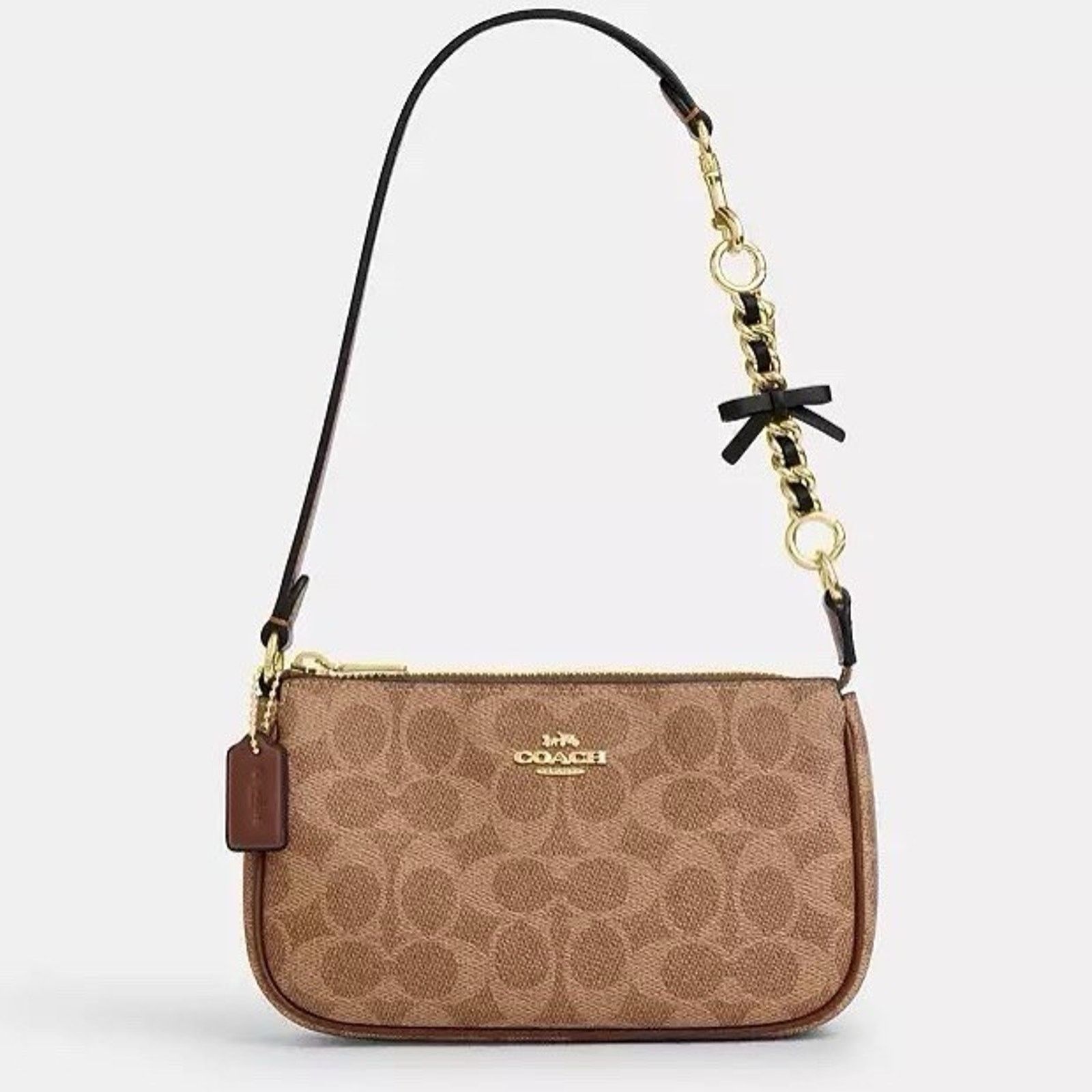 Coach NWT Coach Bow Strap Extender Leather CCI20 Gold/Black Size ONE SIZE - 6 Thumbnail
