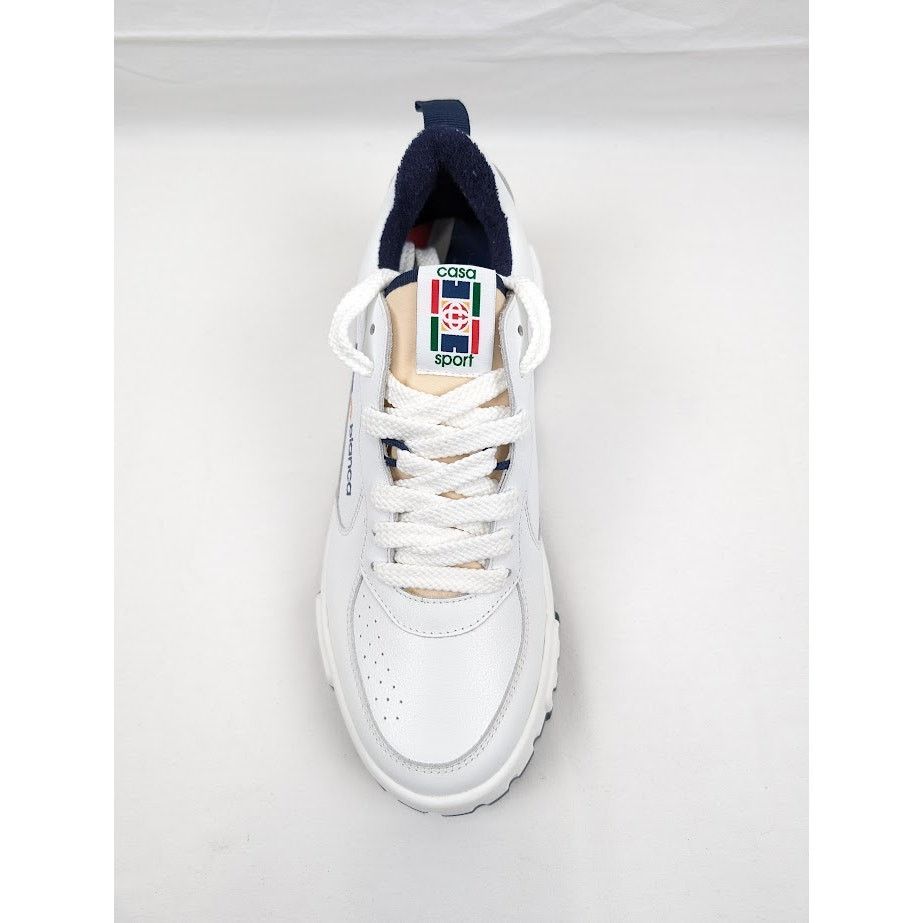Casablanca o1rshd1 Men's Court Sneakers in White Navy Size US 9 / EU 42 - 6 Thumbnail