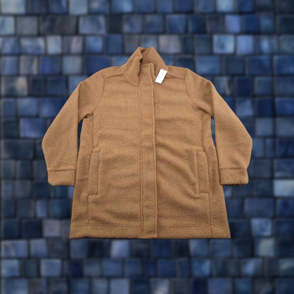 Lands' End VINTAGE Lands' End Womens Brown Sherpa Deep Pile Fleece Jacket Full Zip Size XL (18) NEW Size XL / US 12-14 / IT 48-50 - 1 Thumbnail