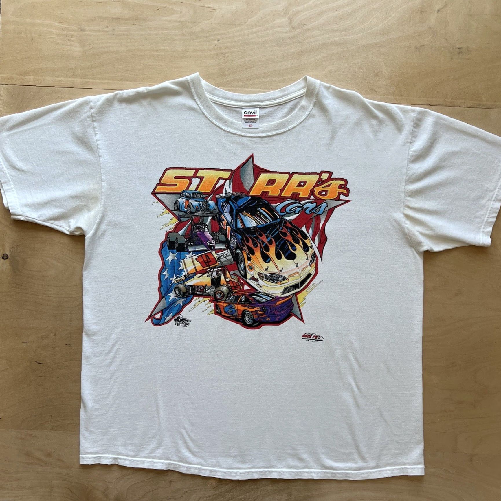 Vintage Vintage Hot Rod Shirt 2XL White Y2K Cars Drag Racing Flames Streetwear Shirts Mens Size US XXL / EU 58 / 5 - 2 Thumbnail