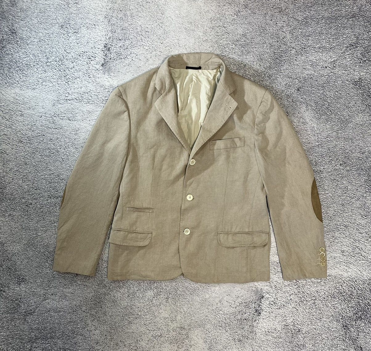 Brunello Cucinelli Brunello Cucinelli Blazer Jacket Application Real Leather Size 50R - 1 Thumbnail
