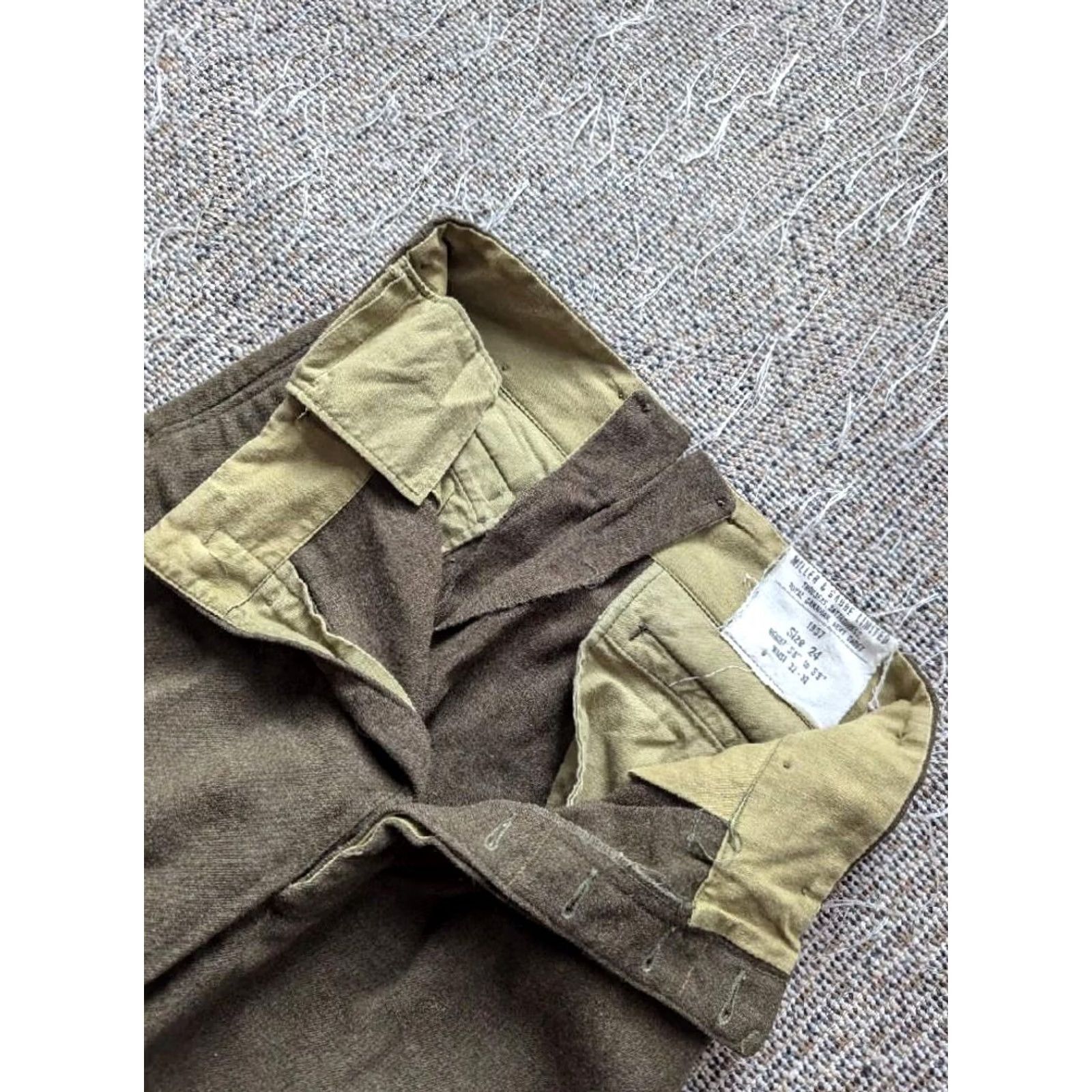Vintage VINTAGE Miller & Gabbe Limited Army pants 32x30 Wool Green Men 1957 Canada CADET WWII Military Pants Mens Green Wool 32x30 Canada 1957 Size US 32 / EU 48 - 5 Thumbnail
