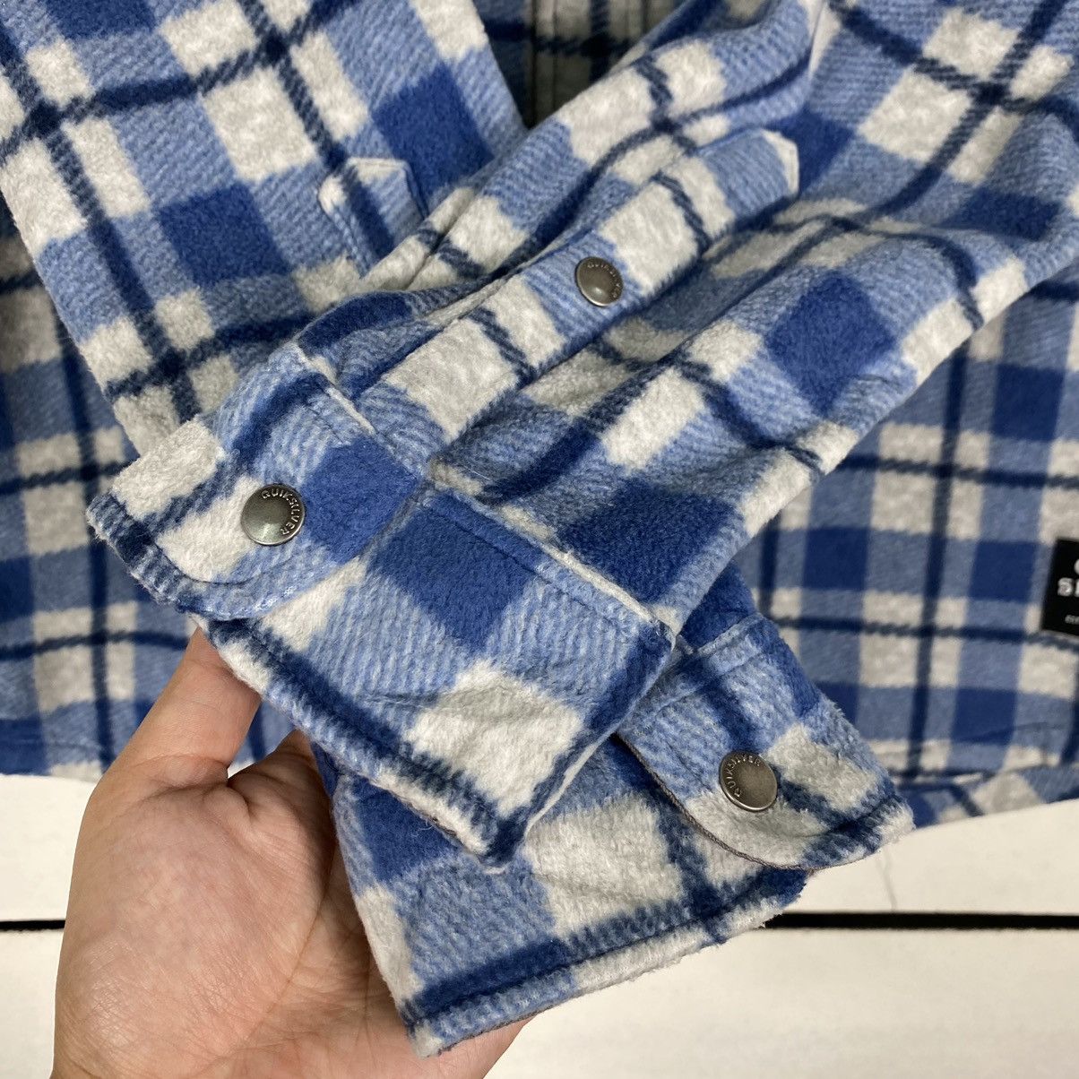 Quiksilver Quiksilver polyester flannel shirt blue tartan Size US M / EU 48-50 / 2 - 9 Thumbnail