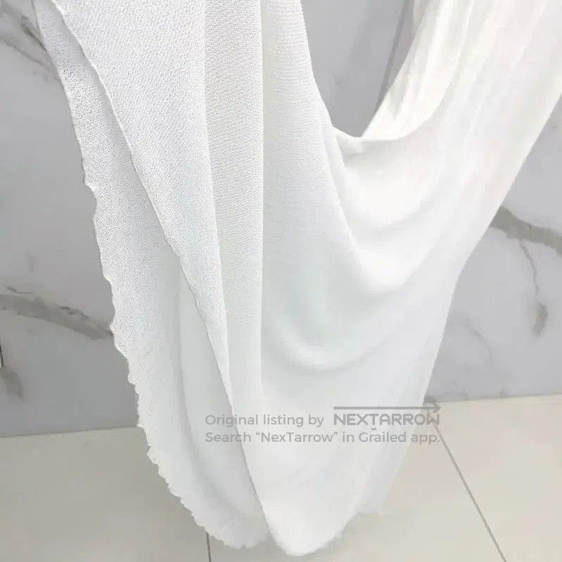 Chanel Chanel Long Sleeve White Cotton Dress . Size L / US 10 / IT 46 - 3 Thumbnail