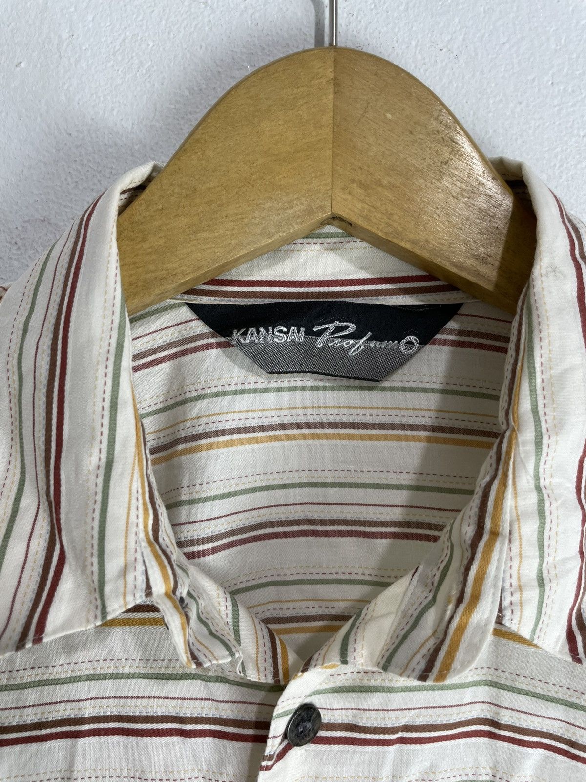 Yohji Yamamoto Kansai parfum Classic Multicolor Stripe Shirt Size US M / EU 48-50 / 2 - 5 Thumbnail