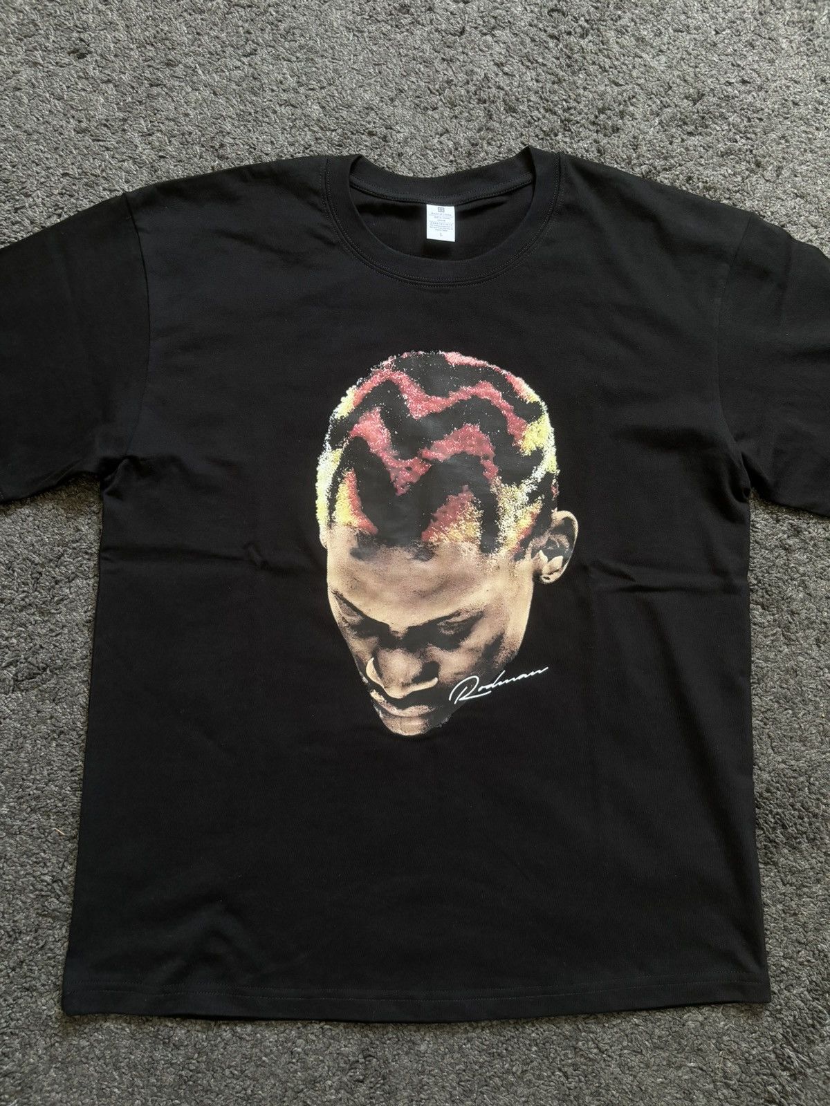NBA × Vintage Vintage basketball Dennis Rodman graphic oversize black tee Size US M / EU 48-50 / 2 - 4 Thumbnail