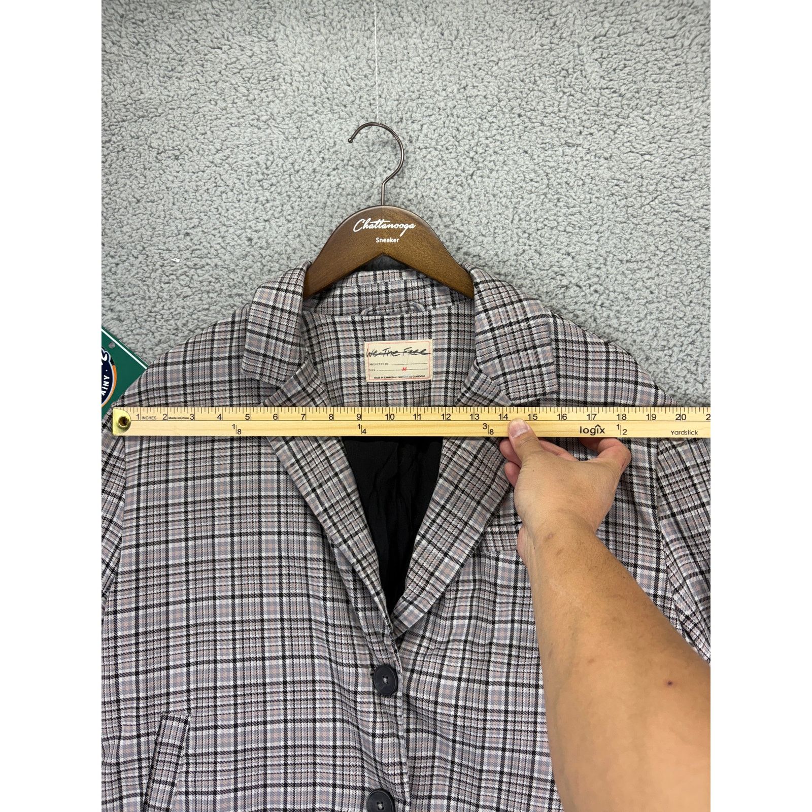 Free People Free People Cali Plaid Blazer Jacket Womens Medium NEW M Size M / US 6-8 / IT 42-44 - 3 Thumbnail
