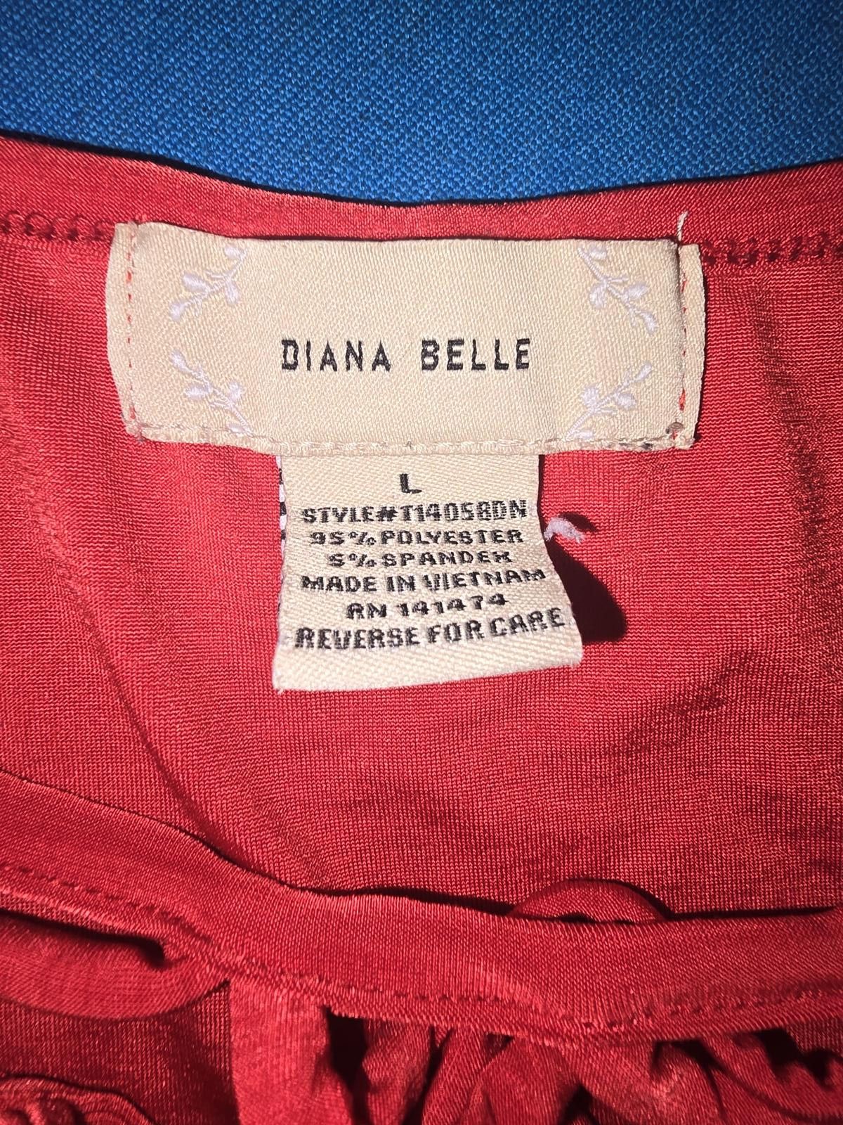 Designer Diana Belle Women's Red Top - Size Large Size L / US 10 / IT 46 - 2 Thumbnail