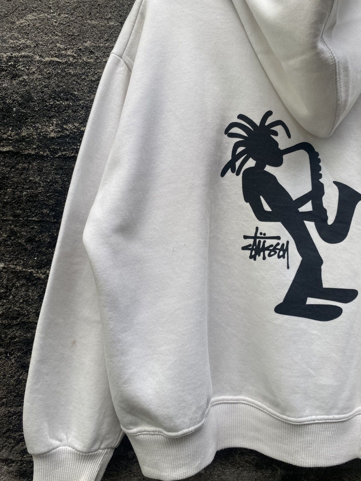 Stussy Vintage 90s Stussy Saxophone Pullover Hoodie Size US L / EU 52-54 / 3 - 5 Thumbnail
