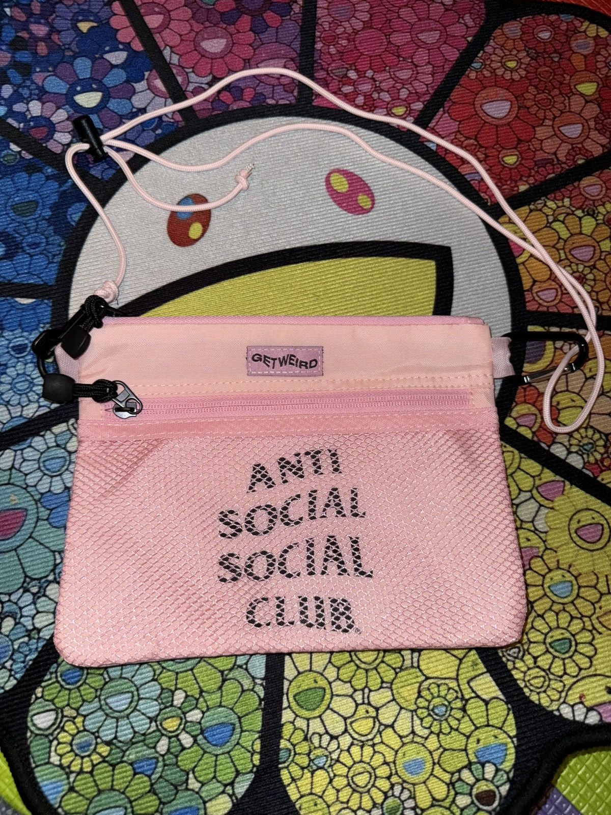 Anti Social Social Club Anti Social Social Club My Bad Pink Shoulder Bag Size ONE SIZE - 1 Thumbnail