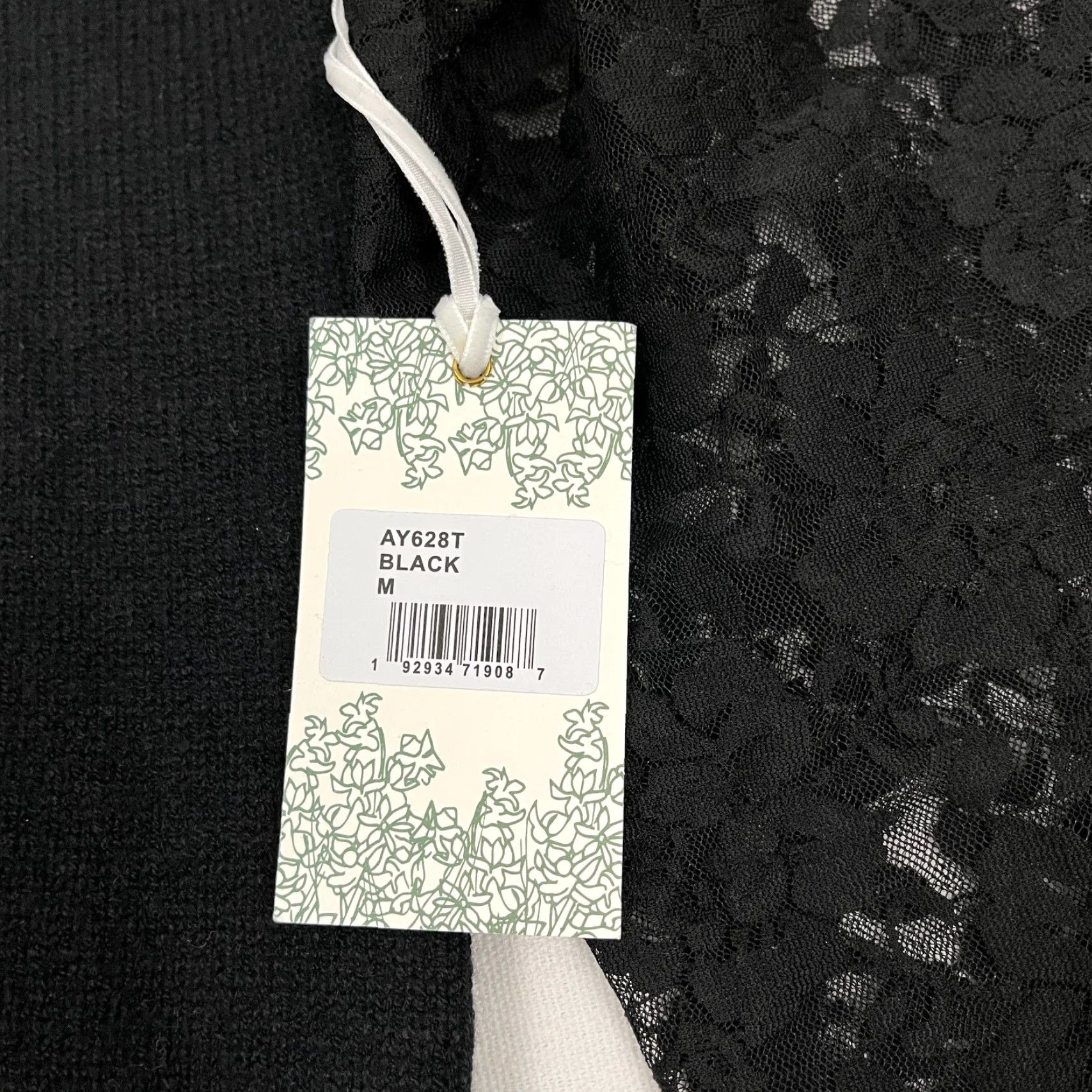 Vintage Hyacinth House Londyn Lace Sweater Women M Black Crewneck Pullover Knit Regular Long Sleeve Casual Workwear NEW Size M / US 6-8 / IT 42-44 - 3 Thumbnail