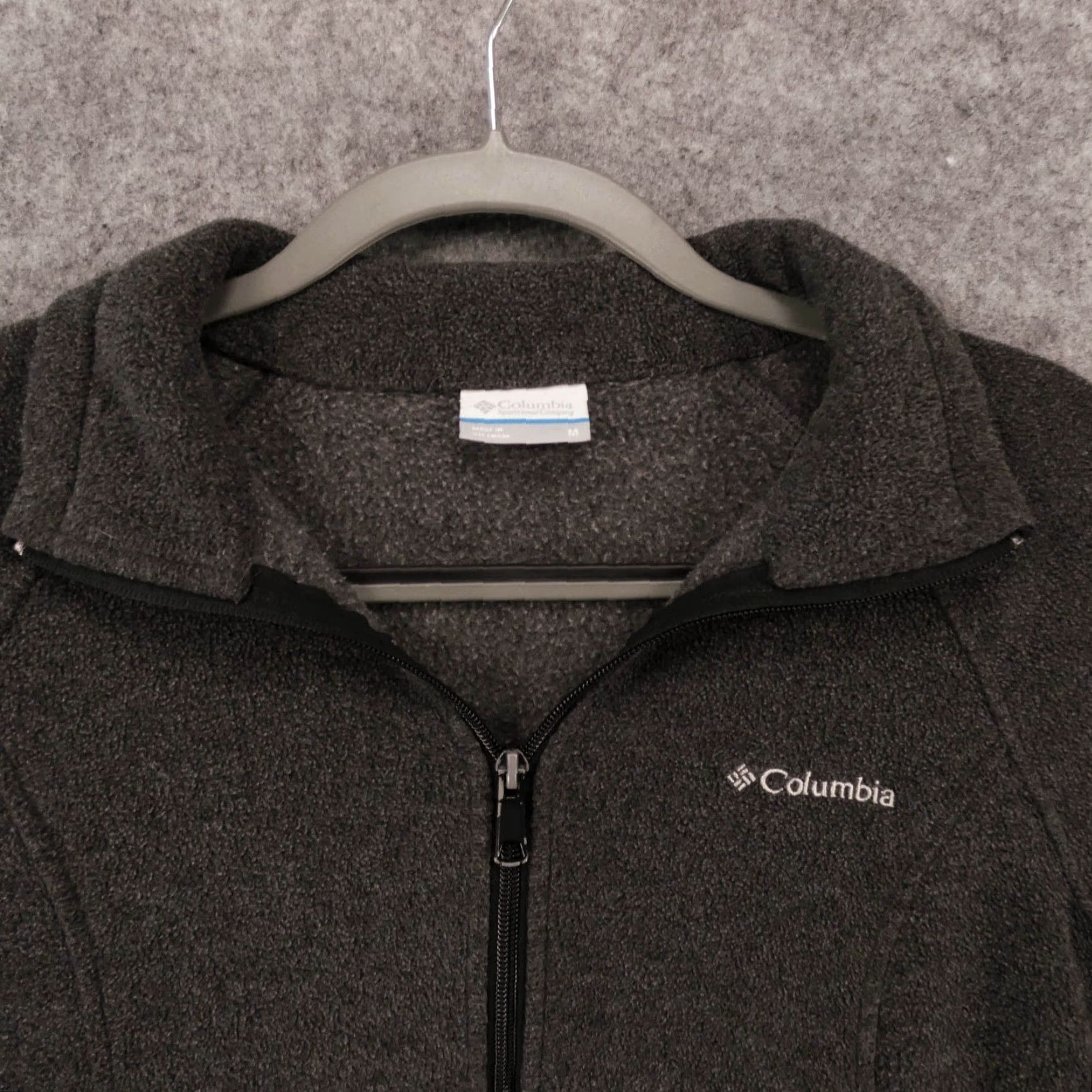 Logo 7 Columbia Jacket Womens Medium Gray Zip Up Fleece w/ Pockets & Logo Size M / US 6-8 / IT 42-44 - 2 Thumbnail