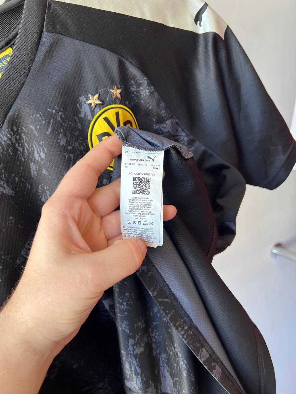 Puma 2019/20 BORUSSIA DORTMUND #7 SANCHO AWAY SOCCER JERSEY SHIRT Size US L / EU 52-54 / 3 - 13 Thumbnail
