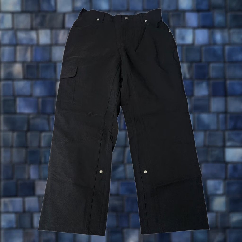 Vintage Halara Pants Cropped High-Waisted Elastic Waist Pockets Black L Womens Size 36" / US 14 / IT 50 - 1 Thumbnail