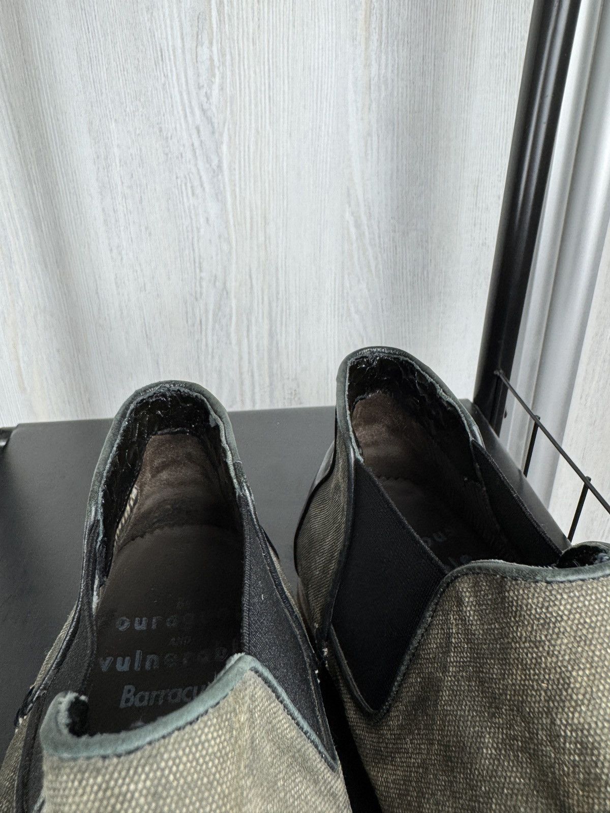 Barracuda Barracuda Grey Canvas Black Leather light chelsea boots 42 Size US 9 / EU 42 - 18 Thumbnail