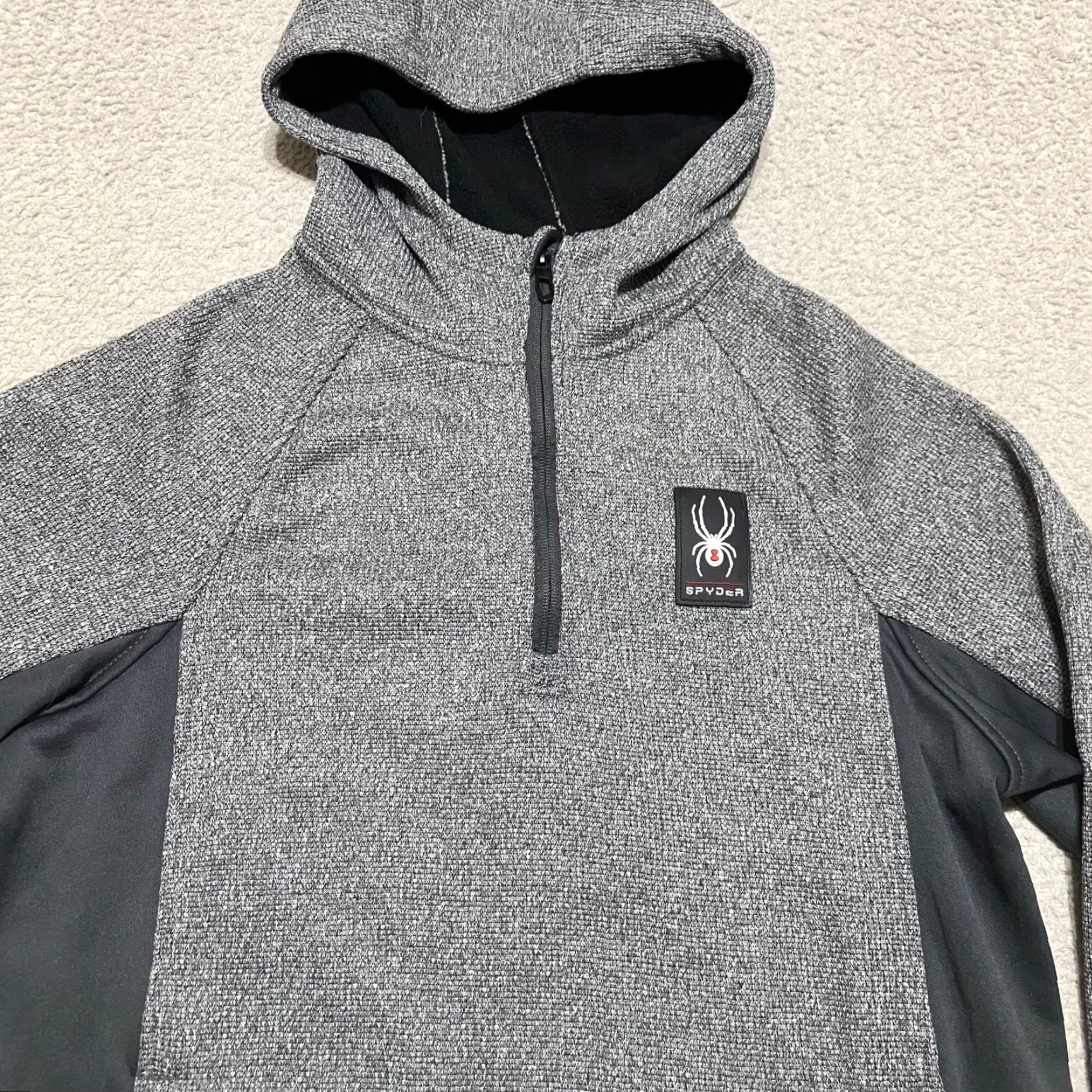 Spyder Spyder Jacket M Men's Gray Pullover Hooded Zip Pockets Outdoor Comfort Windbreaker Size US M / EU 48-50 / 2 - 5 Thumbnail