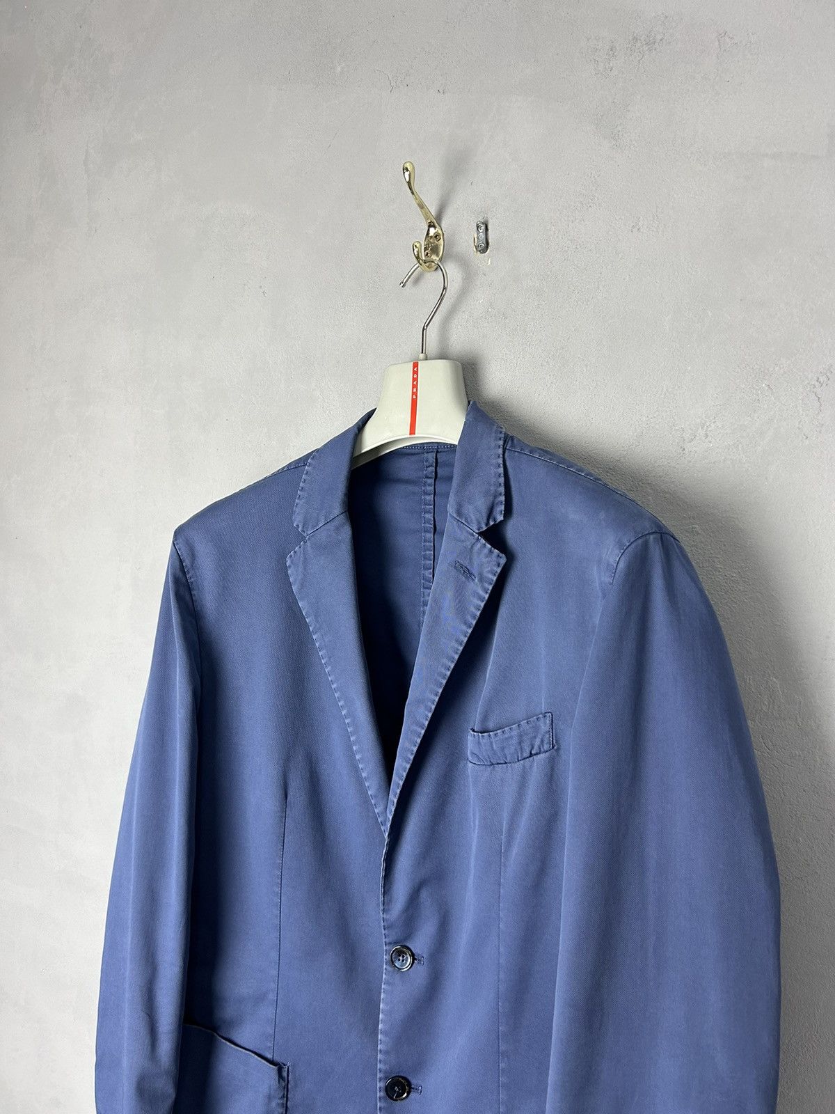 L.B.M. 1911 L.B.M. 1911 Tailored Blue Blazer 52R Italy Mens Cotton Size 52R - 2 Thumbnail