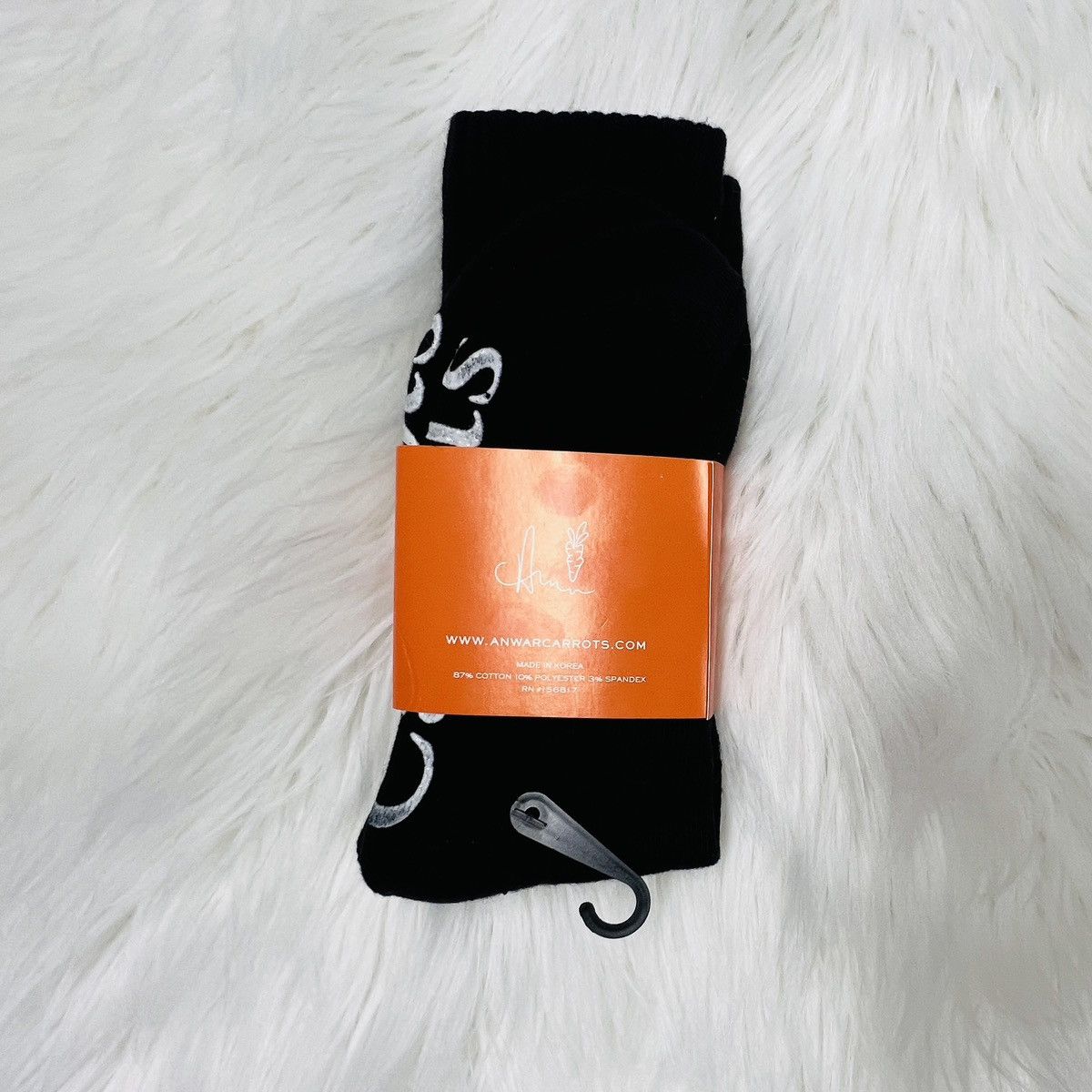 Carrots by Anwar Carrots Anwar CARROTS Signature Crew Socks - Embroidered Black Size ONE SIZE - 3 Thumbnail