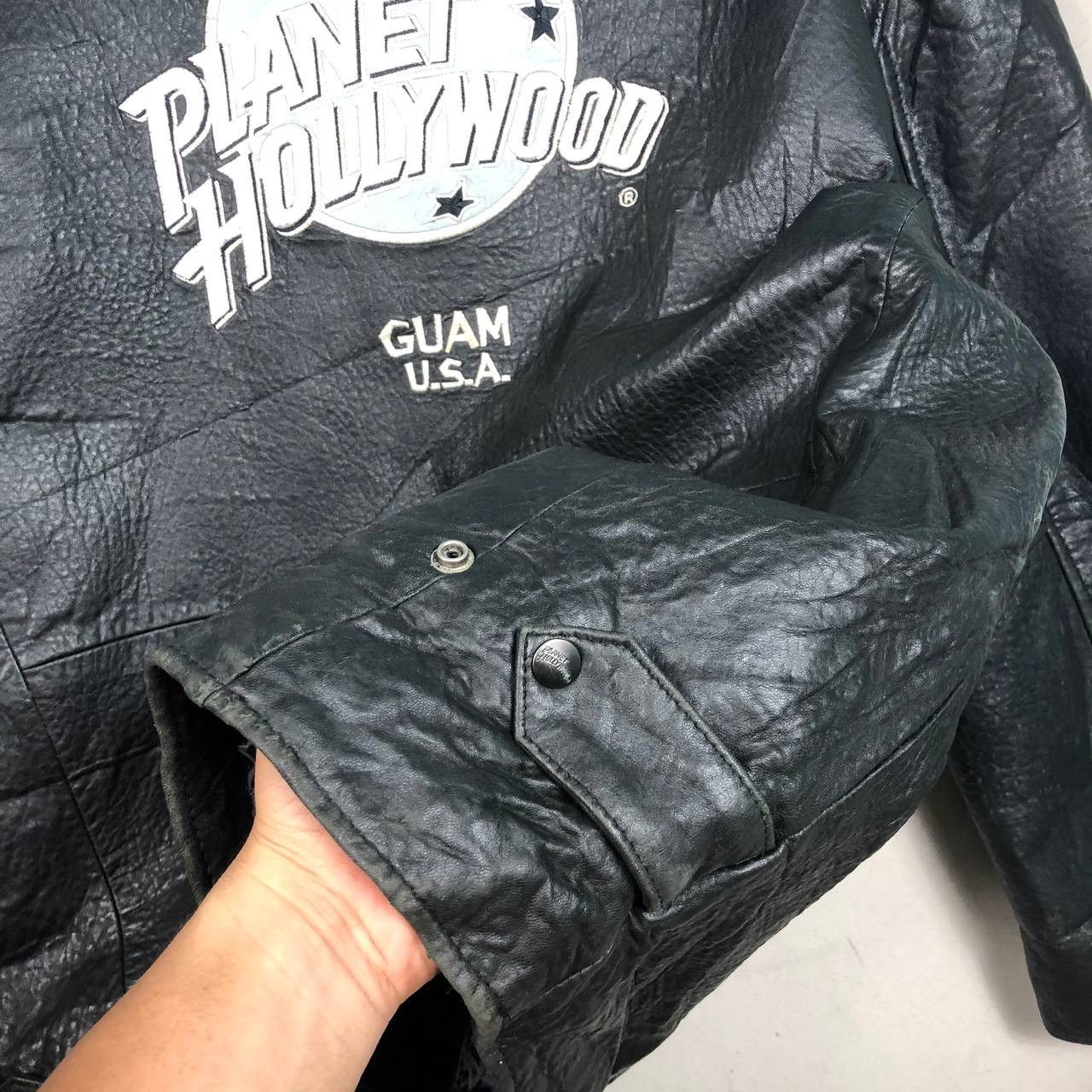 Planet Hollywood Vintage 90s Planet Hollywood Guam USA Leather Jacket Size US XL / EU 56 / 4 - 5 Thumbnail