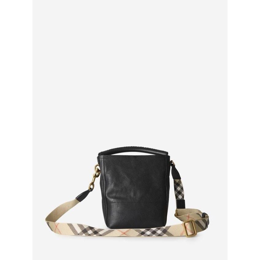 Burberry BURBERRY Mini B Clip Black Leather Bucket Bag New & Authenti Size ONE SIZE - 3 Thumbnail