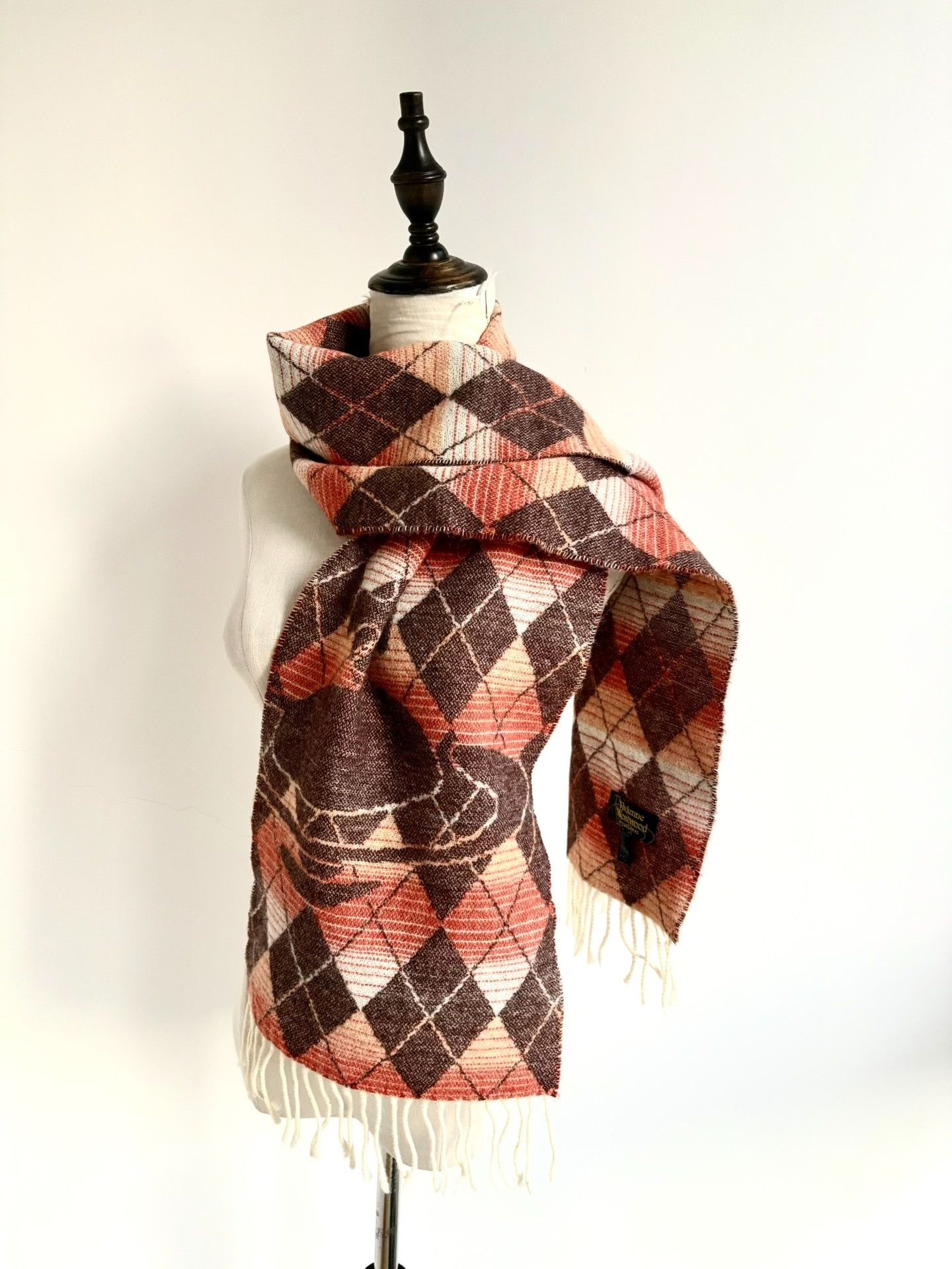 Vivienne Westwood Vivienne Westwood Vintage Gradient Orange Wool Scarf Size ONE SIZE - 1 Thumbnail