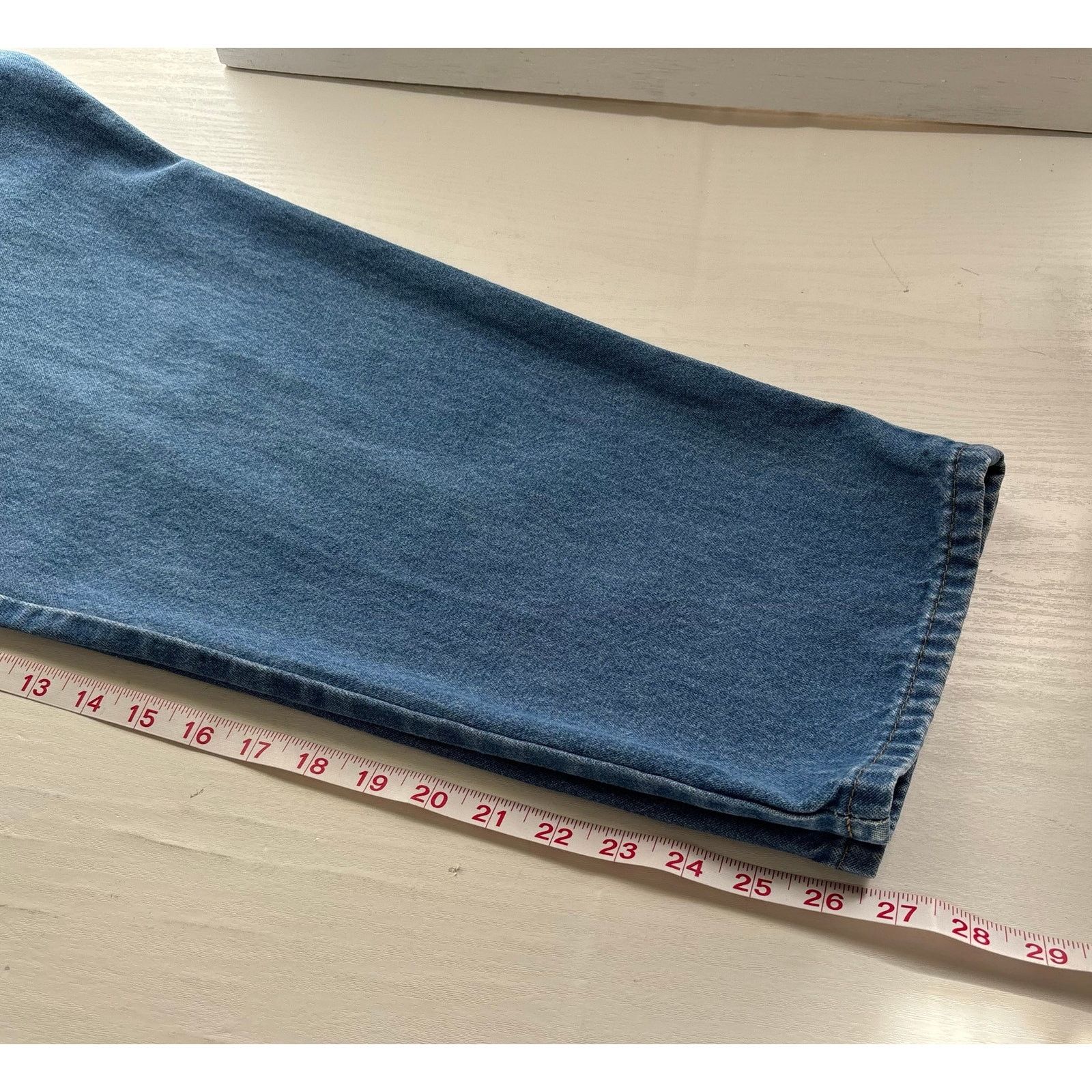 Other Vintage Brittania Blue Denim Pull-On Jeans Elastic Waist 16P Size 28" / US 6 / IT 42 - 8 Thumbnail
