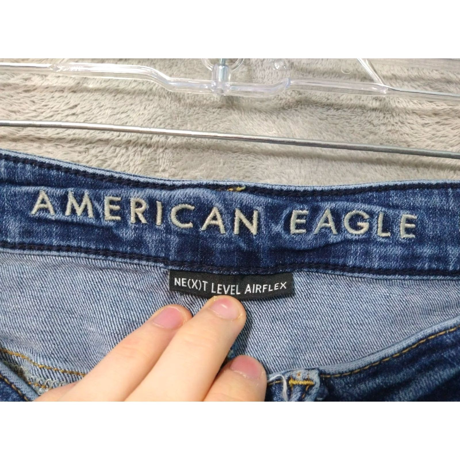 American Eagle Outfitters American Eagle Outfitters Jeans Mens 31x30 Blue Denim Next Level Airflex Slim Distressed Size US 31 - 7 Thumbnail