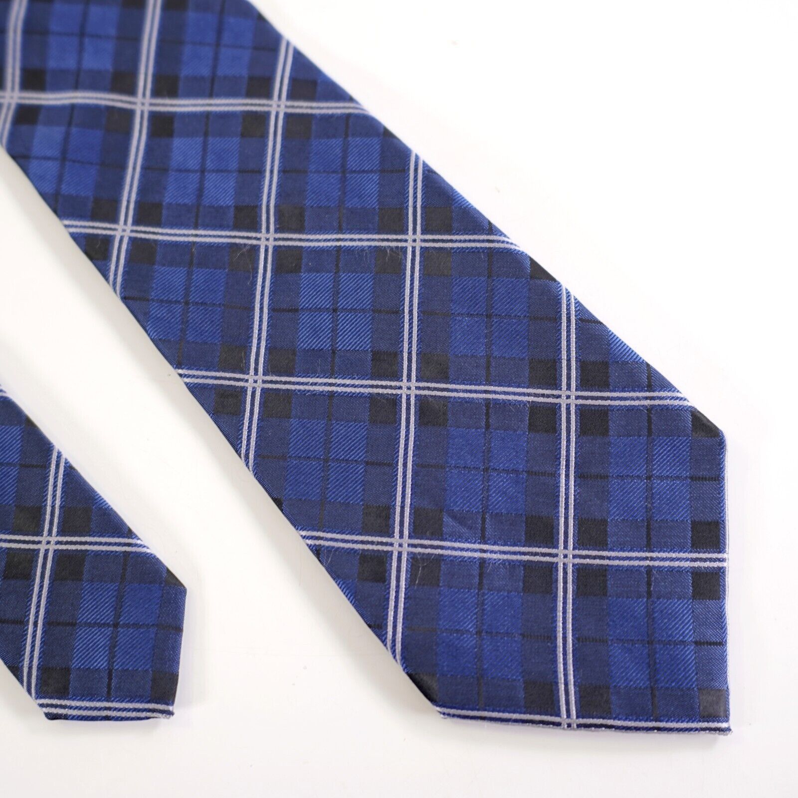 Croft & Barrow Croft & Barrow Blue Plaid Woven Silk Blend Tie Size ONE SIZE - 1 Thumbnail